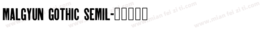 Malgyun Gothic Semil字体转换